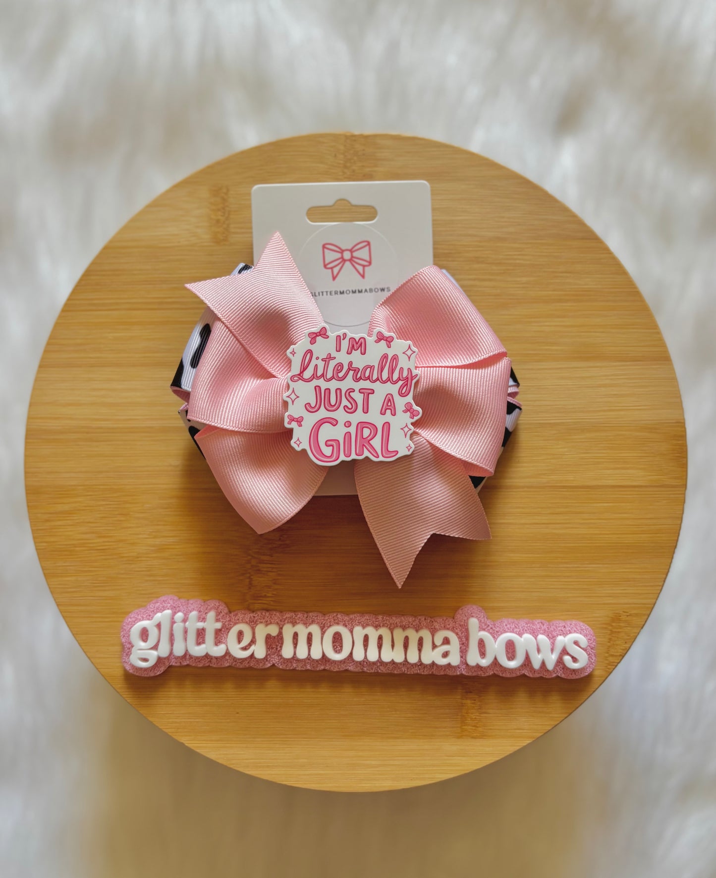 I’m Literally Just A Girl Pinwheel Bow