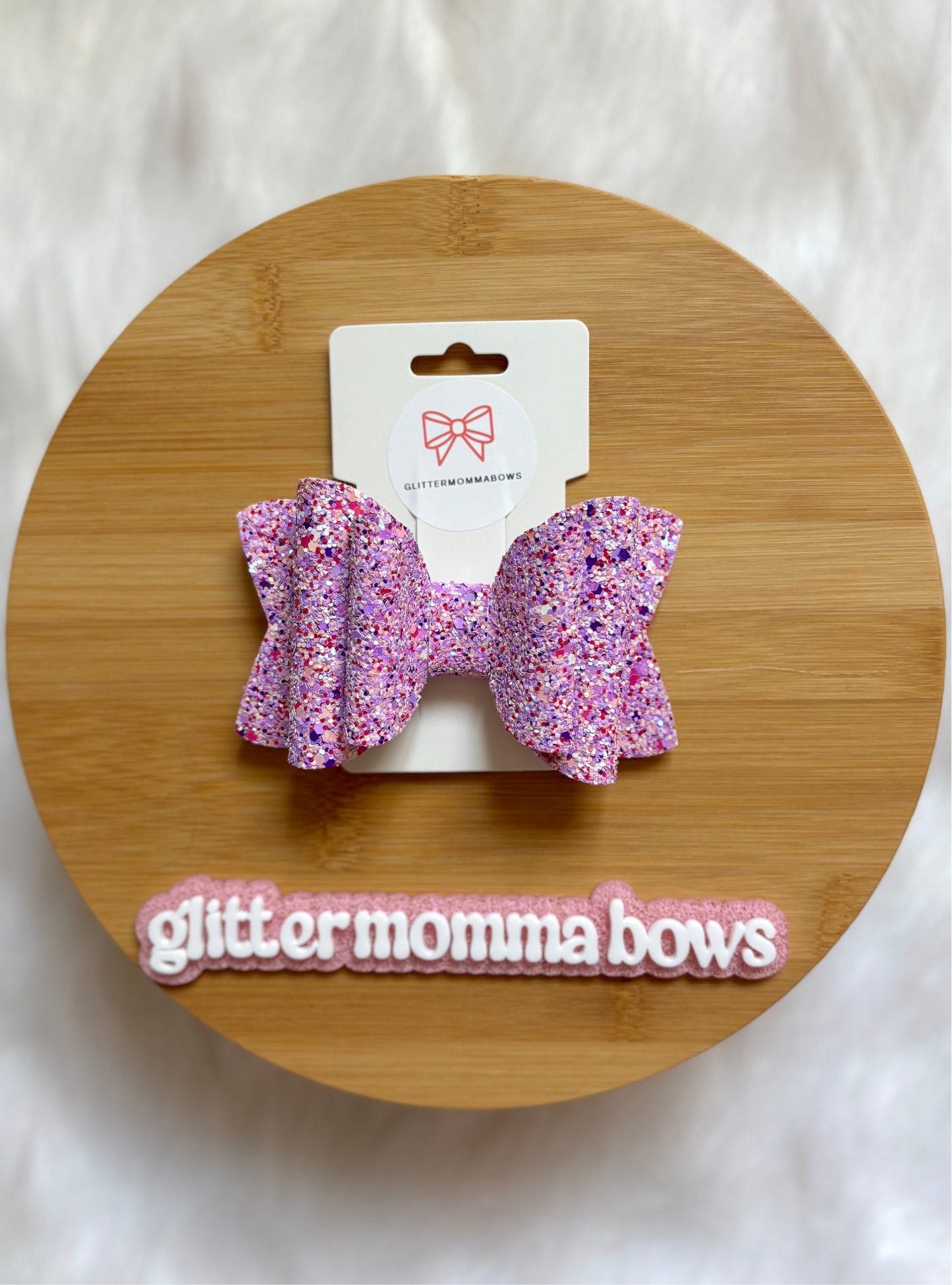 Pink & Purple Glitter Mix Bow