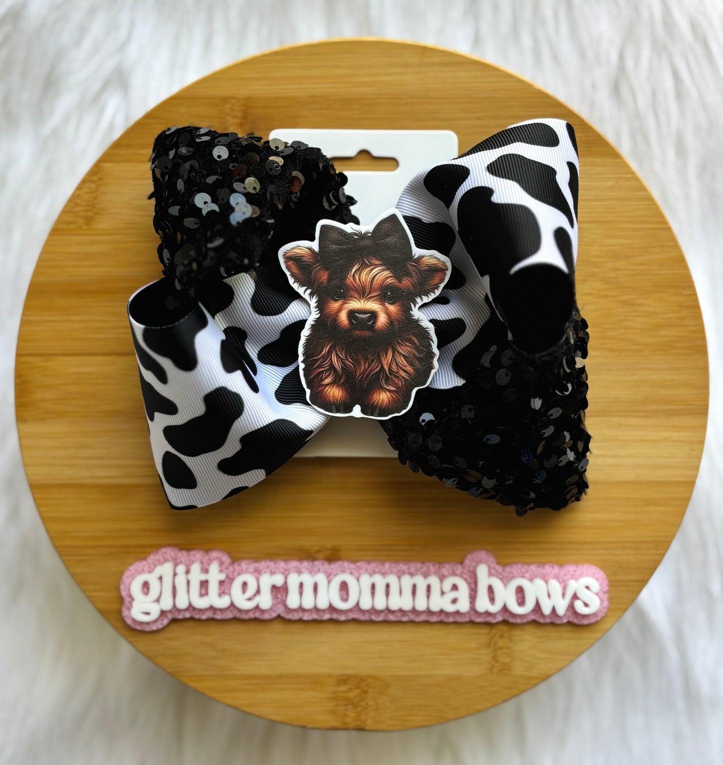 Baby Highland Cow Bow