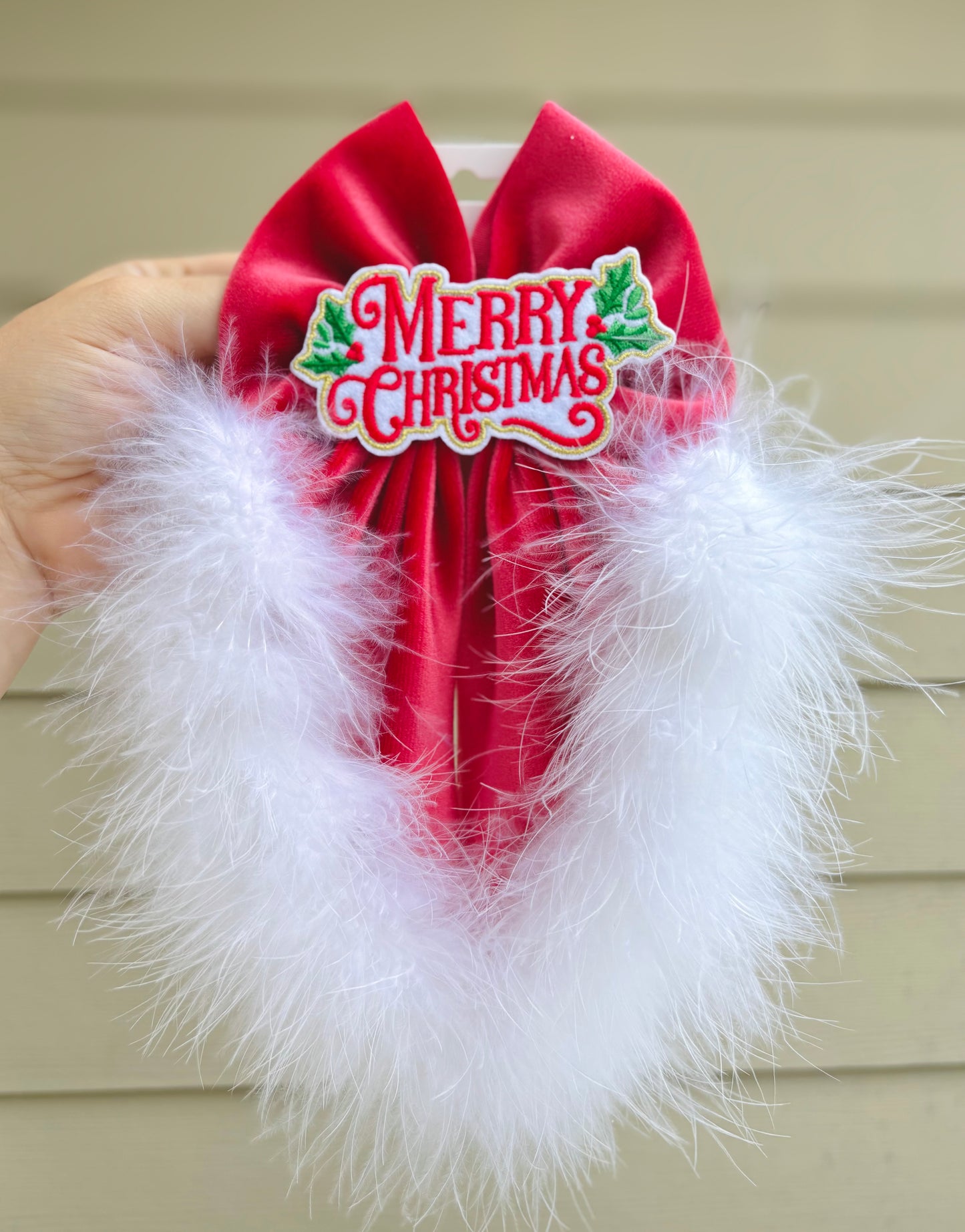 Merry Christmas Velvet Bow