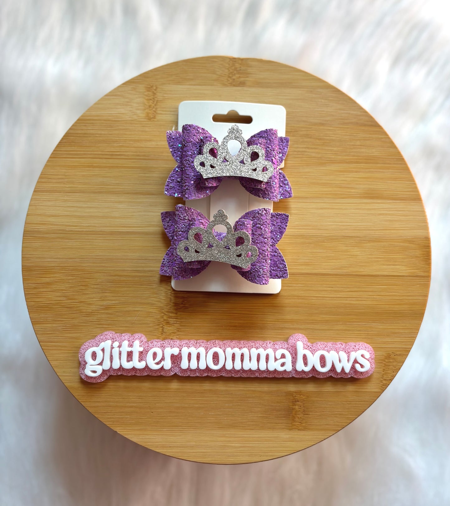 Purple glitter princess piggies