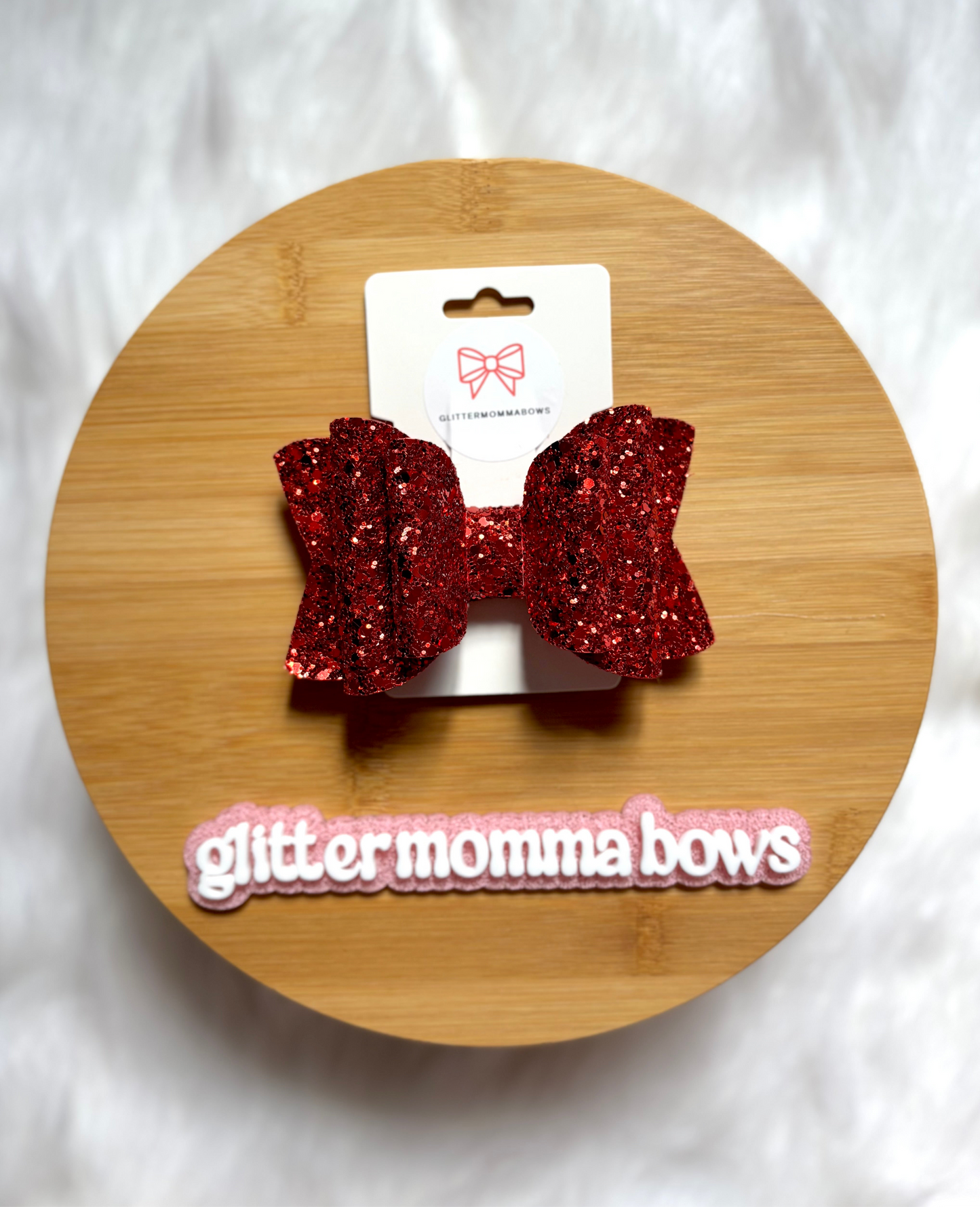 Red Glitter Bow