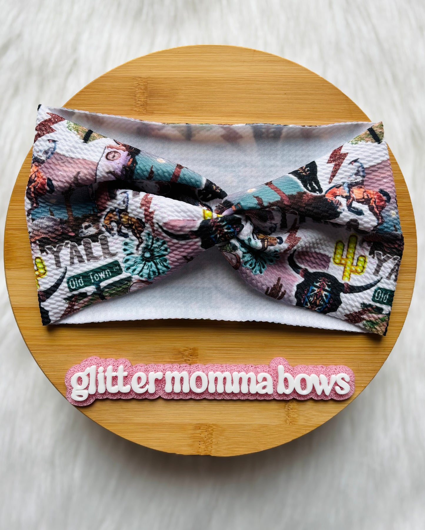 Western Head Wrap - Rodeo Style - Glitter Momma Bows
