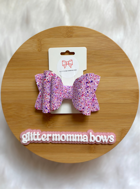 Pink & Purple Glitter Mix Bow