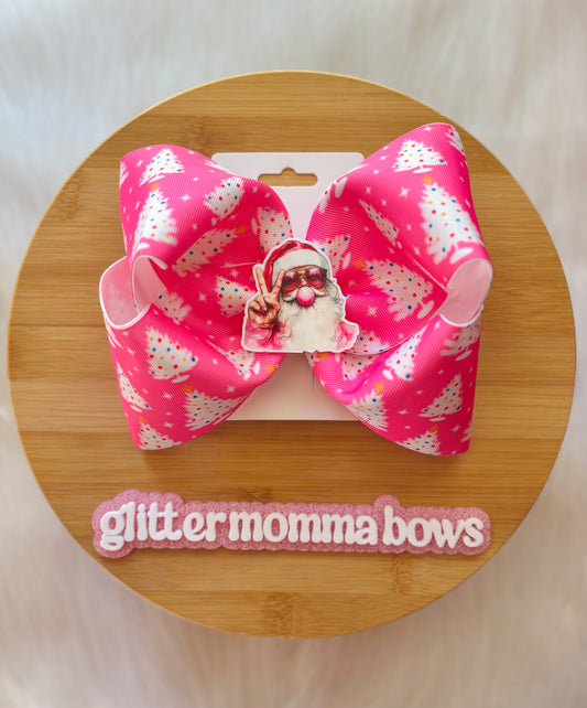 Peace Out Santa Bow 🎅💖