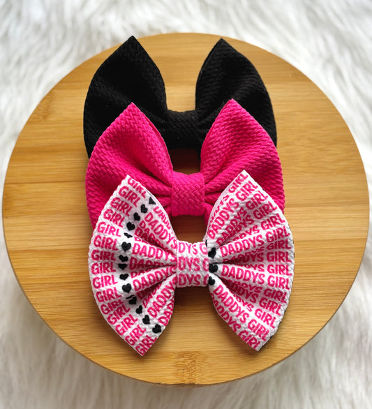 Daddy’s Girl Coordinating Bow Set (Set of 3)