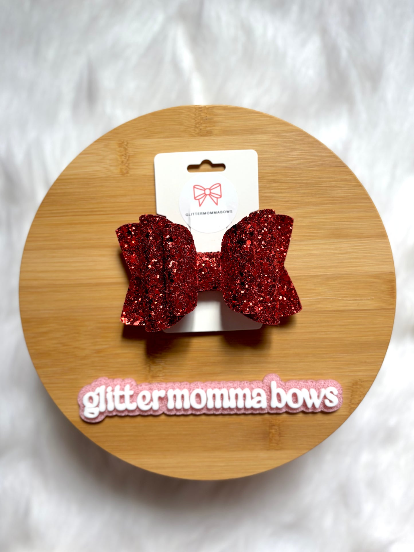 Red Glitter Bow