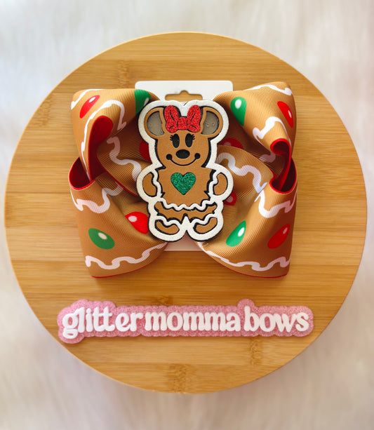 Gingerbread Girl Bow 🍪🎄