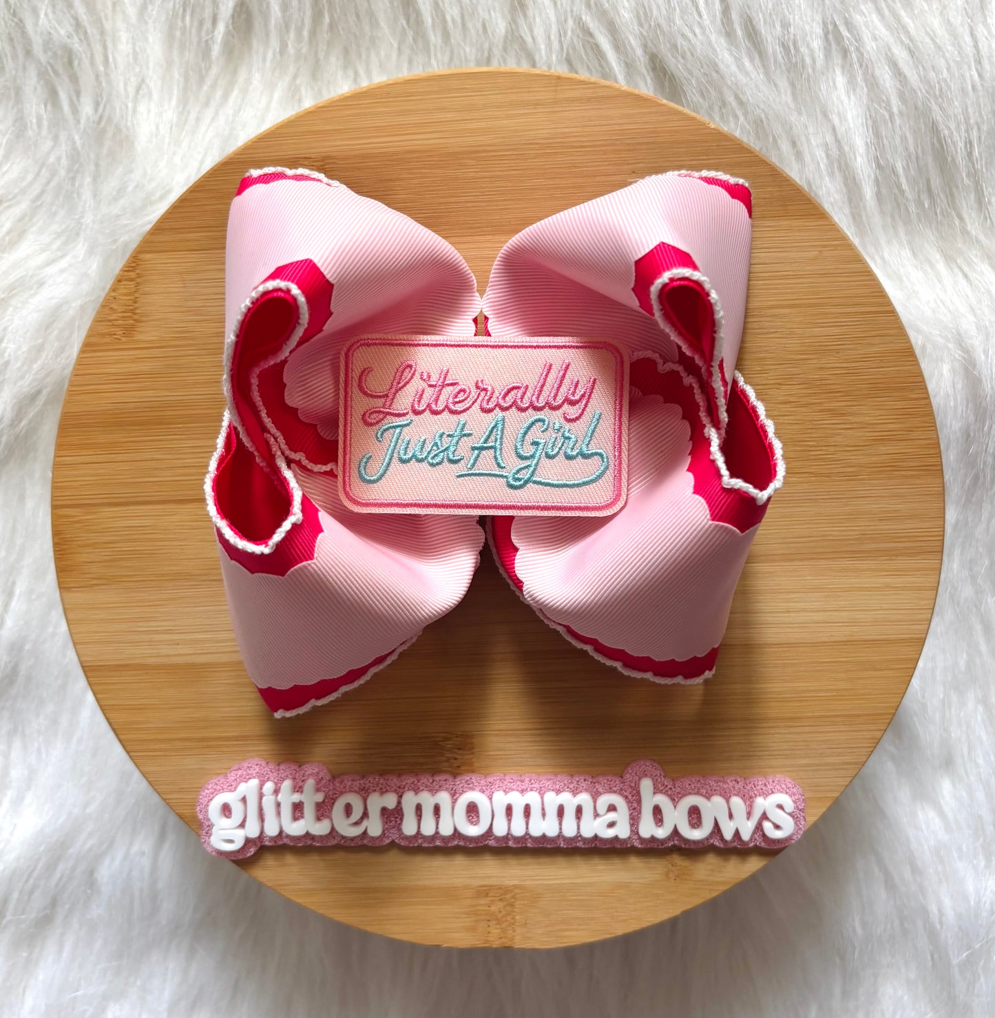 Literally Just A Girl 6” Boutique Hair Bow for Girls