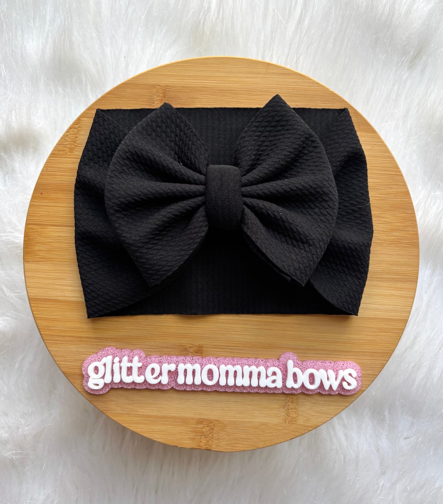 Solid Color Newborn Baby Head Wrap With Bow