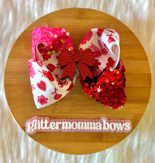 Sweetheart Sparkle Trio Bow